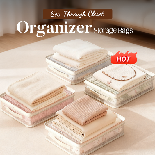 🎗️ 50% DE RÉDUCTION ! ✨ Sacs de Rangement Transparents – Anti-Poussière, Vue Claire pour Vêtements & Literie 👗📦