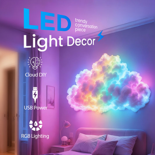 ⏳ 60% DE RÉDUCTION! ☁️ DÉCOR LED "NUAGE D'ORAGE" - Effet Lumineux DIY avec Alimentation USB, 16 Couleurs & Télécommande, Créer une Ambiance Magique dans la Chambre 🌈✨