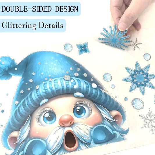 🎄 50% DE RÉDUCTION ! ✨ Décorations Fenêtre Noël – Stickers Scintillants, Adhésif Réutilisable & Effet Miroir Magique ❄️