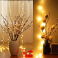 🌿 ACHETEZ 2 OBТENEZ 3! ✨ GUIRLANDE LED "BRANCHE DE SAULE" - 5 Modes Clignotants & Alimentation par Piles, Décoration Éthérée pour Chambre et Fêtes, Installation Facile sans Fil 🌙🎉