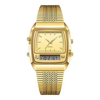 ⌚ 60% DE RÉDUCTION ! ✨ Montre Rétro Carrée Multifonction – Double Affichage, Design Intemporel & Confortable au Quotidien 🔋