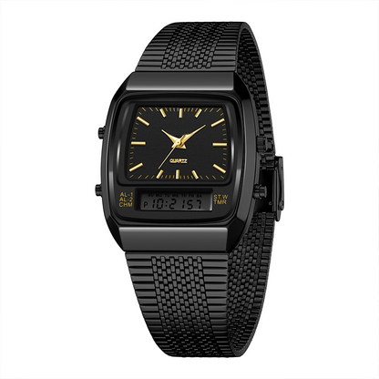 ⌚ 60% DE RÉDUCTION ! ✨ Montre Rétro Carrée Multifonction – Double Affichage, Design Intemporel & Confortable au Quotidien 🔋