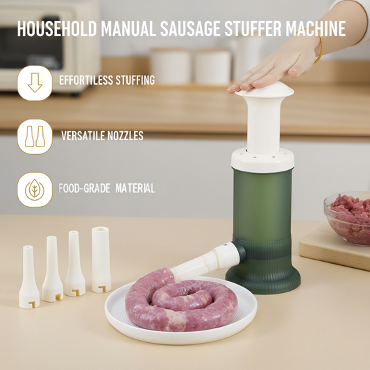 🌭 50% de réduction ! Machine à Saucisses Manuel – Embossage Facile & Nettoyage Rapide, Parfaite pour Cuisine Familiale 🏠✨