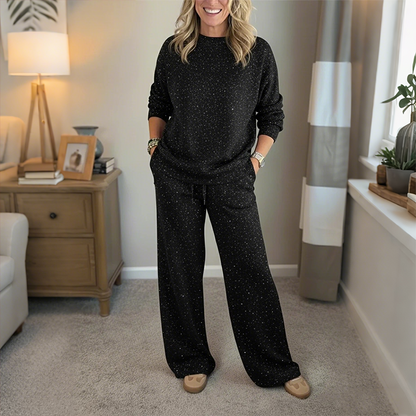 ✨ 60% DE RÉDUCTION MAINTENANT ! 🎅 Ensemble 2 Pièces Femme à Paillettes - Éclatant & Confortable, Idéal pour Fêtes et Tenues Quotidiennes ✨