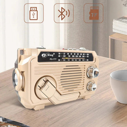 📻 60% DE RÉDUCTION ! 🔦 Radio Portable Multifonctionnelle à Manivelle – Urgences, Musique, Éclairage LED & Charge USB ⚡