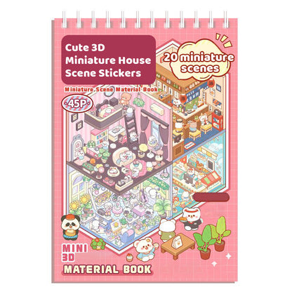 🏡 ACHETEZ 2, OFFERT 1 ! 🎨 Autocollants 3D Scènes de Maisons Miniatures – Adorables Décorations, Développent la Créativité et l'Imagination ✨📦