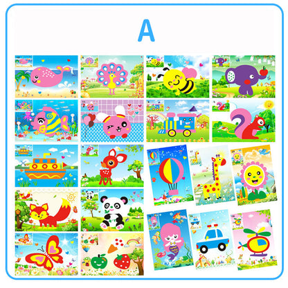 🎨 50% de réduction 🎉 Autocollants 3D Éducatifs à Créer Soi-Même – Développe la Créativité & la Motricité Fine, Kit Complet ✨📦