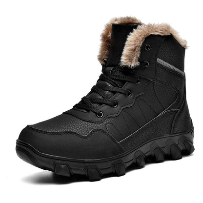 👢 60% DE RÉDUCTION ! ❄️ Bottes d'Hiver Montantes pour Hommes – Imperméables, Doublure Polaire & Semelle Antidérapante pour Froid Extrême 🧥📦