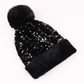 🎄 60% DE RÉDUCTION ! 🎩 Bonnet d‘Hiver à Paillettes – Pompon, Fausse Fourrure Douce & Éclat Festif Instantané ✨