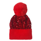 🎄 60% DE RÉDUCTION ! 🎩 Bonnet d‘Hiver à Paillettes – Pompon, Fausse Fourrure Douce & Éclat Festif Instantané ✨