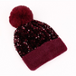 🎄 60% DE RÉDUCTION ! 🎩 Bonnet d‘Hiver à Paillettes – Pompon, Fausse Fourrure Douce & Éclat Festif Instantané ✨