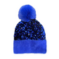 🎄 60% DE RÉDUCTION ! 🎩 Bonnet d‘Hiver à Paillettes – Pompon, Fausse Fourrure Douce & Éclat Festif Instantané ✨