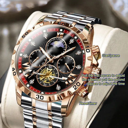 ⌚ 50% DE RÉDUCTION! 💣 Montre quartz homme – Lumineuse, étanche 30 m & sportive ✨