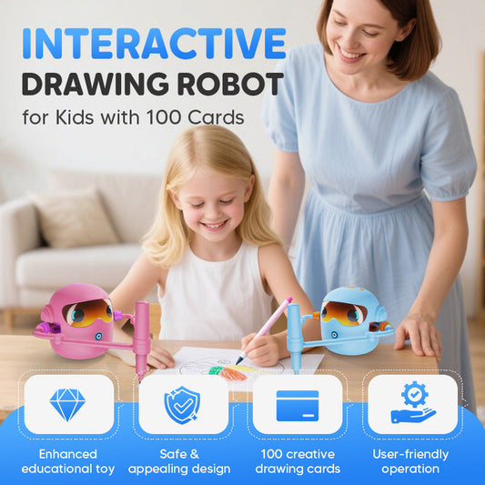 🤖 60% DE RÉDUCTION ! ✨ Robot à Dessiner pour Enfants – Inclut 100 Cartes, Apprentissage Ludique & Créativité Illimitée 🎨🖍️