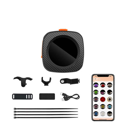 🚴‍♂️ 60% de réduction! 👁️ Feu Arrière Vélo « Devil's Eye » – Affichage Animé, Contrôle par Appli & Étanche IPX6 🔋