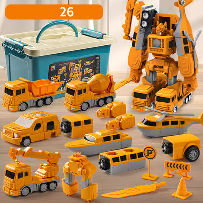 🚗 50% DE RÉDUCTION! 🤖 Jouets de voitures à transformation magnétique – Assemblez & créez des robots ✨