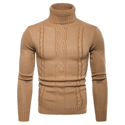 🧶 60% DE RÉDUCTION ! 🎉 Pull Homme Col Roulé – Torsadé, Coupe Ajustée & Matière Douce 🧥📦