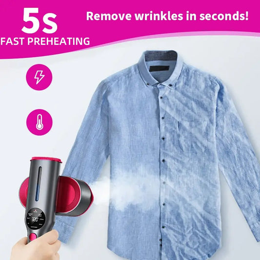 🔥 60% DE RÉDUCTION! ⚡ Défroisseur à Main Vapeur – Chauffe en 5s, tête rotative 90° & 7 niveaux – Anti-acariens 99,99% – Idéal pour maison & voyage ✨