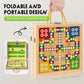 🎲 60% DE RÉDUCTION MAINTENANT ! 💖 Jeu de Société Pliable en Bois 5 en 1 – Multi-Jeux, Éducatif & pour Toute la Famille ✨