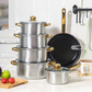 🍳 60% DE RÉDUCTION MAINTENANT ! ✨ Ensemble d'Ustensiles de Cuisine Antiadhésifs en Acier Inoxydable – Poignée Ergonomique, Facile à Nettoyer & Durable 🛡️