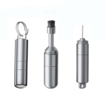 🔑 ACHETEZ 2, OFFERT 1 ! 🎧 Brosse 2 en 1 + Aiguille SIM en Alliage d'Aluminium – Compact, Accroche-Clés & Polyvalent ⚡