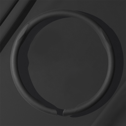 🚗 60% DE RÉDUCTION ! 🎉 Housse de Volant en Cuir Véritable – Confortable, Antidérapante & Installation Facile 👋📦