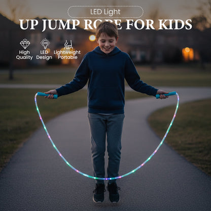 🕹️ ACHETEZ 2, OFFERT 1 ! 🎉 Corde à Sauter LED – 3 Modes Lumineux, Longueur Réglable & Antidérapant ✨📦
