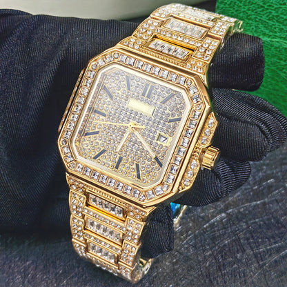 ⌚ 50% de réduction! ✨ Montre Carrée En Strass – Élégante, Brillante & Cadeau Parfait 💝