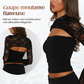 👚 50% DE RÉDUCTION ! 🌸 Haut ajouré à manches longues en dentelle – Élégant, respirant & parfait pour un look romantique au quotidien ✨