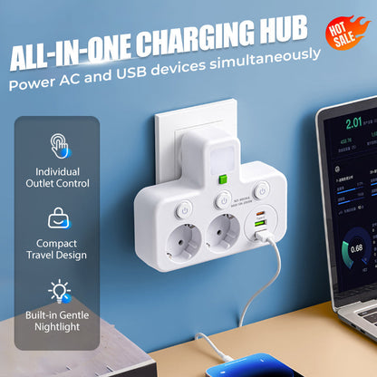 🔌 60% DE RÉDUCTION ! 🔋 Multiprise Intelligente avec Ports USB – Contrôle à Distance, Protection contre les Surtensions & Compacte 🏠