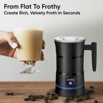 ☕ 60% DE RÉDUCTION ! 🥛 Mousseur à Lait Électrique Automatique – Mousse Onctueuse, Nettoyage Facile & Design Compact ✨