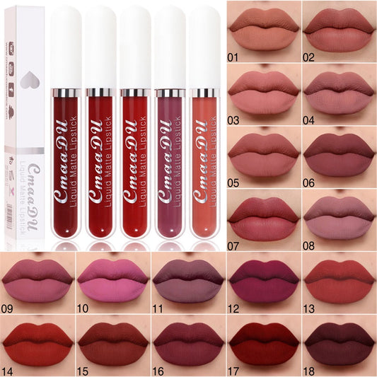 💄 50% DE RÉDUCTION! ✨ Rouge à Lèvres Liquide Mat & Waterproof – 18 Couleurs, Tenue Longue Durée & Fini Velouté Pour Un Look Parfait 👄