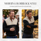 🧥 60% DE RÉDUCTION ! 🎨 Pull Homme à Col Boutonné – Style Color Block, Coupe Confortable & Renforts aux Coudes Durable 👔
