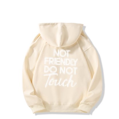 ☠️ 60% de réduction ! 👕 Sweat à Capuche « Not Friendly Do Not Touch » – Look Audacieux, Coupe Oversize & Message Impactant ⚠️
