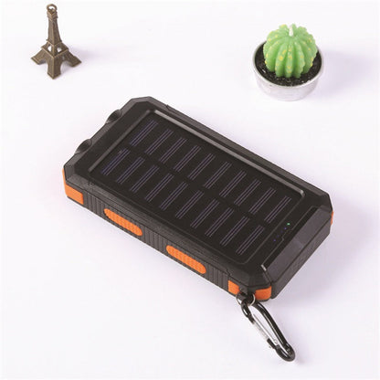 🔋 50% DE RÉDUCTION! ☀️ Batterie Externe Solaire 10000 mAh – Double Lampe LED, Recharge Verte & Idéale pour Voyage & Camping 🏕️