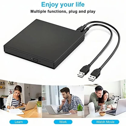 💿 50% DE RÉDUCTION! 💻 Lecteur CD/DVD Externe – Plug & Play, Portable & Compatible avec Mac/Windows ✨