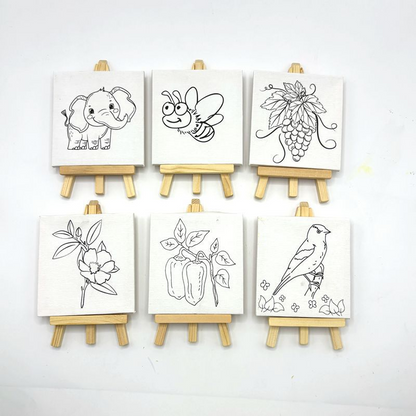 🎨 60% DE RÉDUCTION ! 🖼️ Mini-Set Peinture sur Toile pour Enfants – Avec Chevalet, Tout-Inclus & Stimule la Créativité ✨
