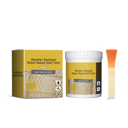 🎨 50% DE RÉDUCTION! 🖌️ Peinture Dorée à Base d'Eau Résistante aux Intempéries – Haute Couvrance, Sans Odeur & Idéale Pour La Décoration Intérieure Et Extérieure ✨