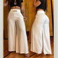 👖 60% DE RÉDUCTION ! ✨ Pantalon Taille Haute à Jambes Larges pour Femme – Avec Ceinture Décorative, Coupe Flatteuse & Style Urbain 🏙️