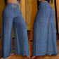 👖 60% DE RÉDUCTION ! ✨ Pantalon Taille Haute à Jambes Larges pour Femme – Avec Ceinture Décorative, Coupe Flatteuse & Style Urbain 🏙️