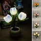 💡 50% DE RÉDUCTION! 🌷 Lampe de Table LED en Forme de Tulipe – Design Réaliste, Lumière Douce & Parfaite Pour La Chambre, Le Salon Ou En Cadeau 🎁