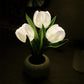 💡 60% DE RÉDUCTION ! 🌷 Lampe de Table LED en Forme de Tulipe – Décoration Réaliste, Lumière Douce & Parfaite pour Chambre / Cadeau ✨