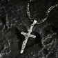 ✝️ 60% DE RÉDUCTION ! ✨ Collier Crucifix en Or – Motif INRI Détaillé, Chaîne Figaro Ajustable & Fini Durable 💛