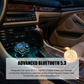 🔊 50% DE RÉDUCTION ✨ Transmetteur FM Bluetooth double port – Sans fil & charge rapide – Appels mains libres, lecture audio en streaming & recharge USB – idéal pour la voiture 🚗