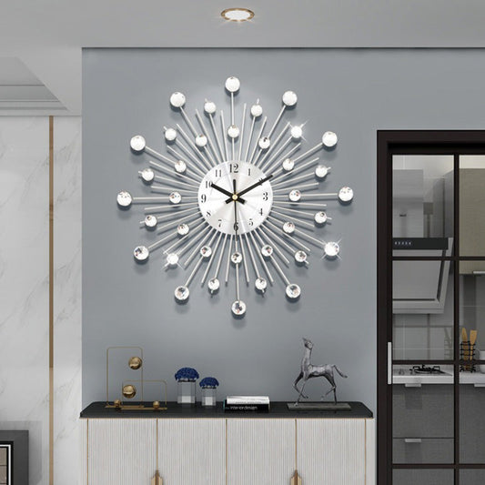 🕰️ 60% DE RÉDUCTION ! 💎 Horloge Murale à Paillettes – Design Luxueux, Mouvement Silencieux & Élément Décoratif Élégant ✨