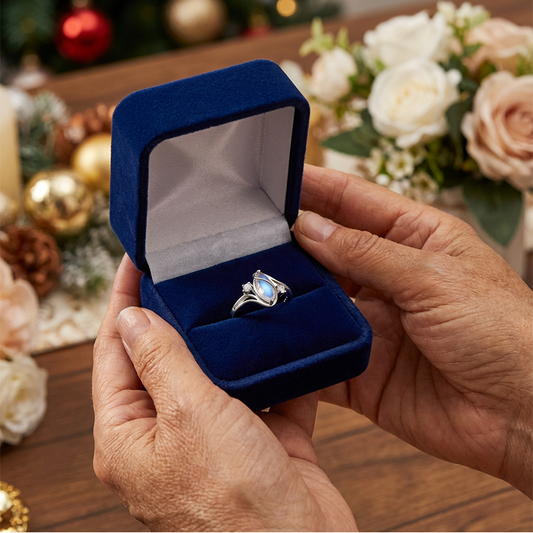💍 ACHETEZ 1, OFFERT 1 ! ✨ Bague en Pierre de Lune – Design Ovale Géométrique, Zirconia Brillant & Élégance Mystique 🌙