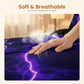 🛏️ 50% DE RÉDUCTION ! ⚡ Housse de couette Purple Lightning – Lot de 3 pièces, Matière respirante & Design électrisant 🌙
