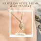 🙏 60% DE RÉDUCTION ! ✨ Pendentif Vierge Marie en Acier Doré – Design Délicat, Chaine Ajustable & Fini Durable 💛