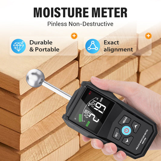 📏 60% DE RÉDUCTION! 🔍 Humidimètre Non Destructif Sans Broches – Mesure Précise de l'Humidité, Idéal pour Bois, Murs & Matériaux de Construction 🏠
