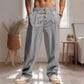 👖 50% DE RÉDUCTION! ✨ Pantalon Homme en Lin – Coupe Droite, Cordon de Serrage & Tissu Respirant Pour Un Style Léger Et Élégant 🌿